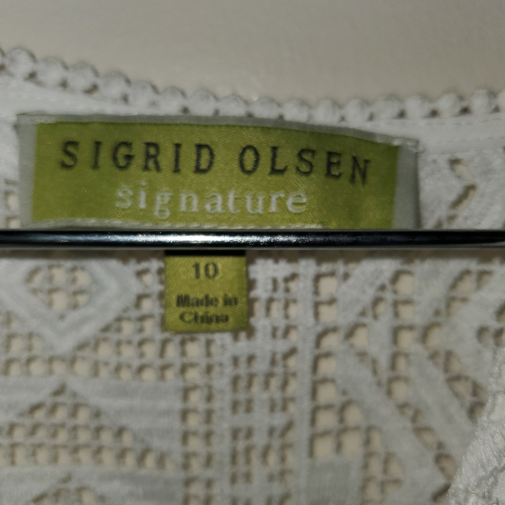 Sigrid Olsen Geometric Short Sleeve Pattern Dress… - image 2